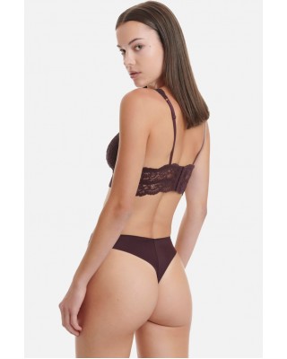 Brazilian lace briefs WALK Microfibre Bordeaux W2042_39