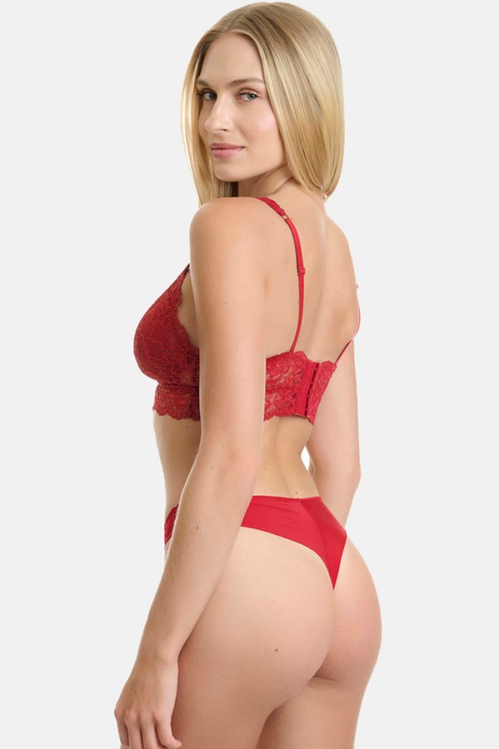 Brazilian lace briefs with lace WALK RED W2042_44