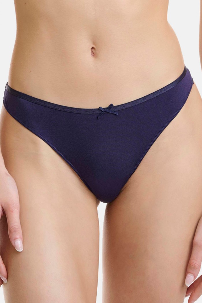 Women's Brazilian with lace WALK BAMBOO W2043 BLUE DROPS