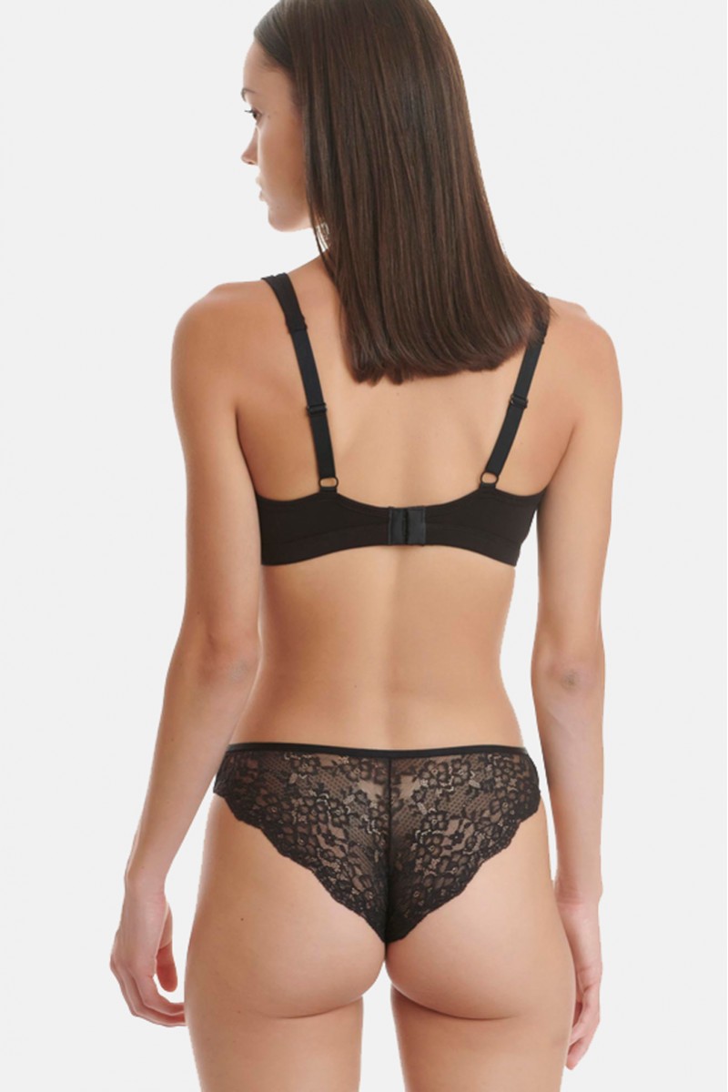 Women's lace briefs WALK BAMBOO W2044 BLACK