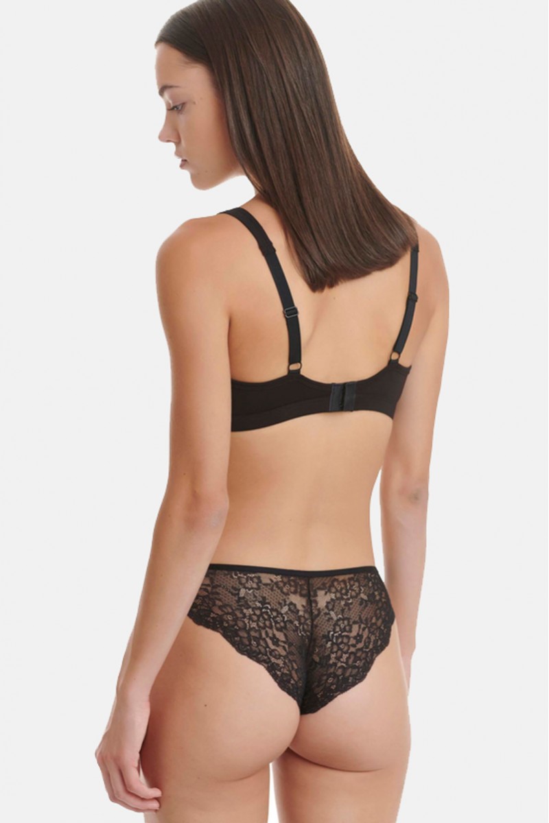 Women's lace briefs WALK BAMBOO W2044 BLACK