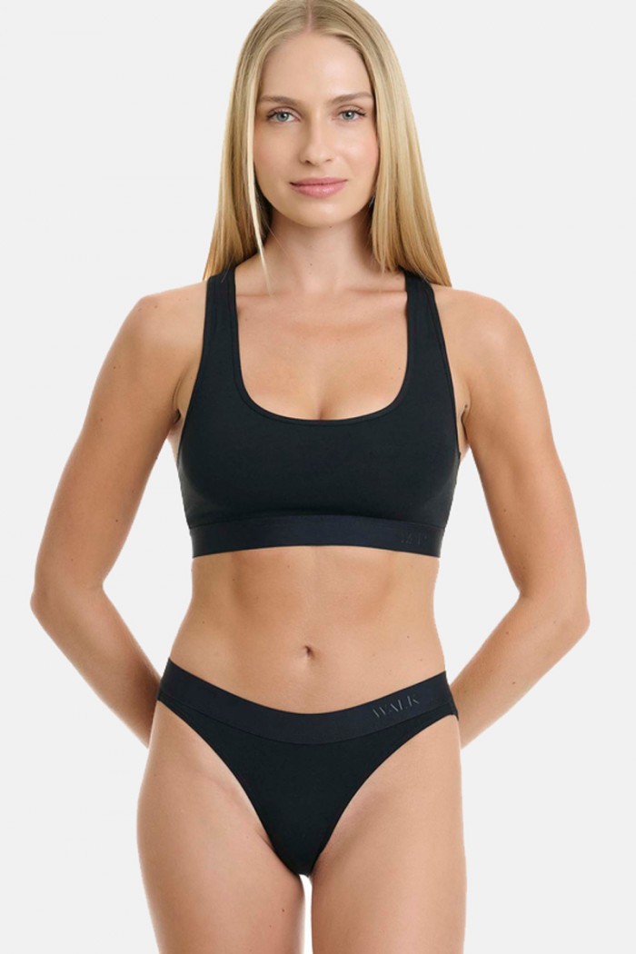 Baumwollslip mit Gummiband WALK W2050-1 BLACK