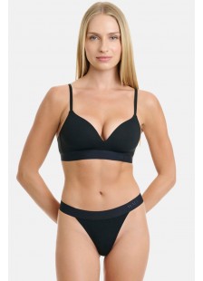 Cotton thong with elastic band WALK Sport W2051-1 BLACK