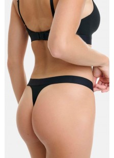 Cotton thong with elastic band WALK Sport W2051-1 BLACK