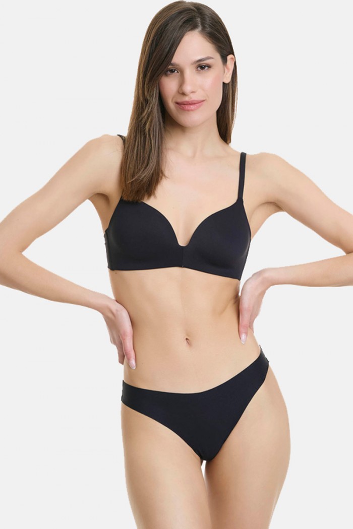 Invisible String without seams WALK 2 PACK W2073_0202 BLACK