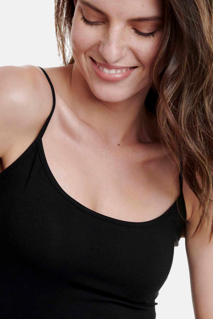 Elastic T-shirt with strap WALK Bamboo W2201_02 BLACK