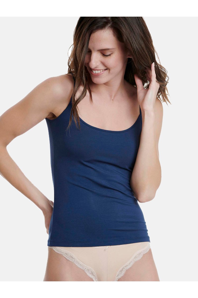 Elastisches T-Shirt mit Träger WALK Bamboo W2201_03 Blau Elastisches T-Shirt mit Träger WALK Bamboo W2201_03 Blau