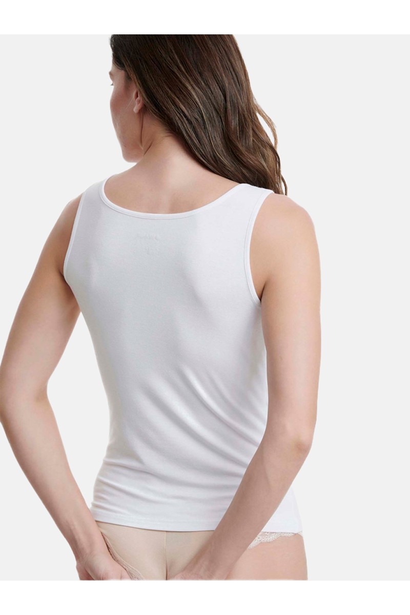 Elastisches T-Shirt mit breitem Rand WALK Bamboo W2202_01 WHITE Elastisches T-Shirt mit breitem Rand WALK Bamboo W2202_01 WHITE