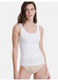 Elastisches T-Shirt mit breitem Rand WALK Bamboo W2202_01 WHITE Elastisches T-Shirt mit breitem Rand WALK Bamboo W2202_01 WHITE