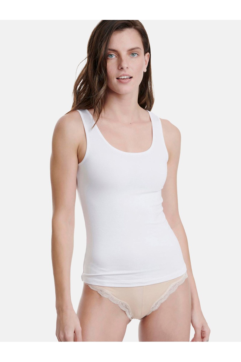 Elastisches T-Shirt mit breitem Rand WALK Bamboo W2202_01 WHITE Elastisches T-Shirt mit breitem Rand WALK Bamboo W2202_01 WHITE