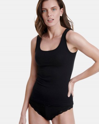 Elastic T-shirt with wide rim WALK Bamboo W2202_02 BLACK