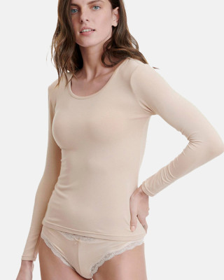 Long-sleeved open neck T-shirt WALK Bamboo W2204_19 BENZ