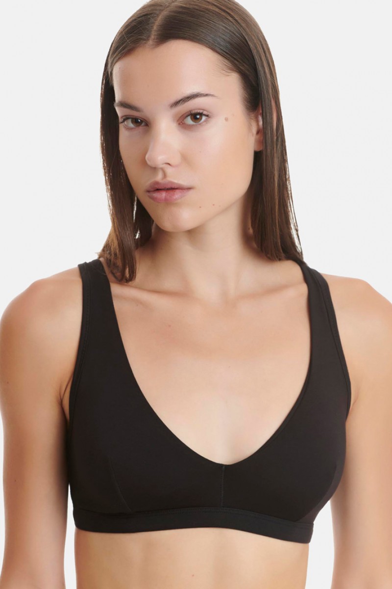 Sports bra triangular WALK Bamboo W2213_02 BLACK