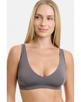 Triangle bra WALK Bamboo W2213_10 GREY BLACK