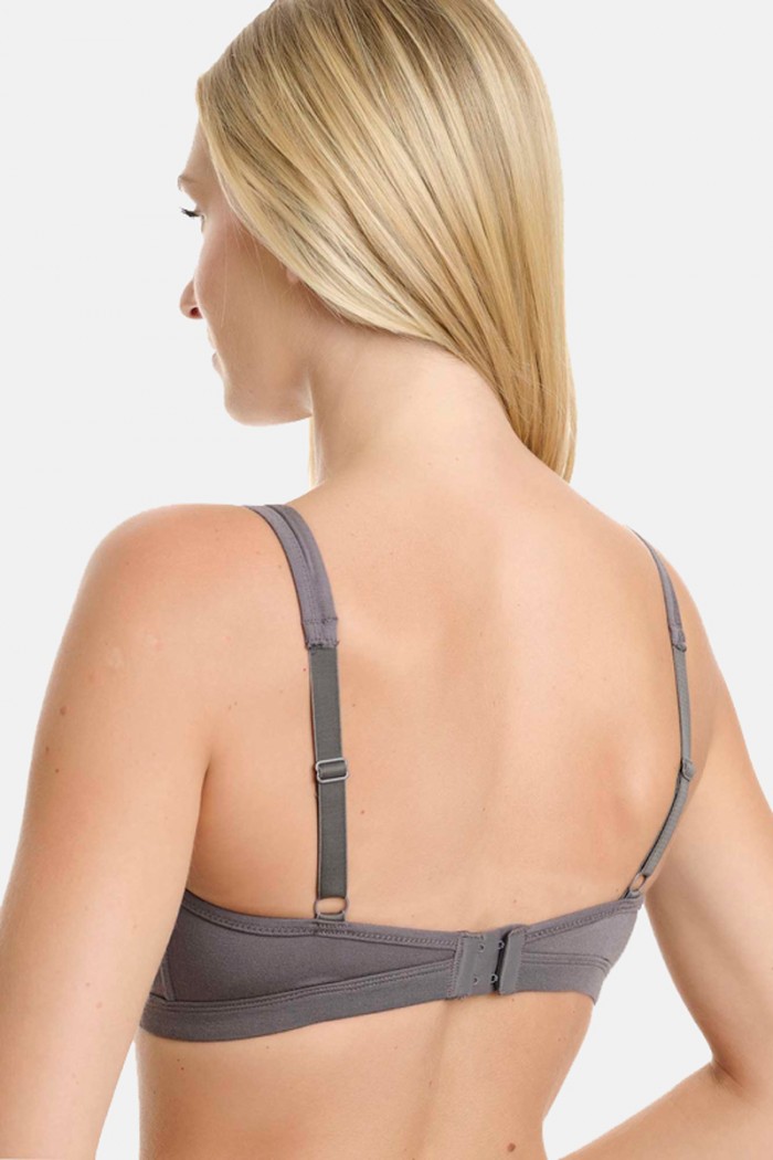 Triangle bra WALK Bamboo W2213_10 GREY BLACK