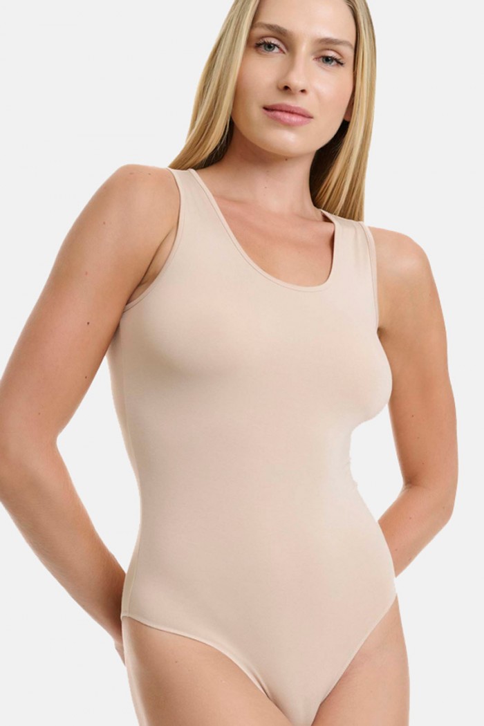 Elastic bodysuit with wide raga Bamboo WALK W2221_19 BENZ