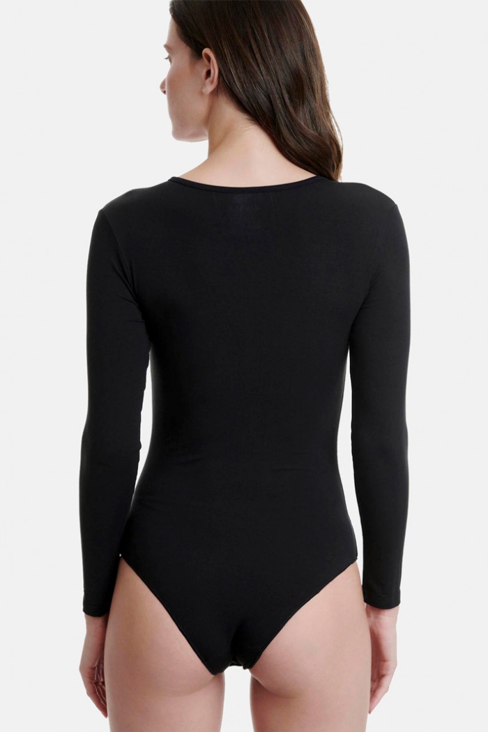 Elastic bodysuit with smile from Bamboo WALK W2224_02