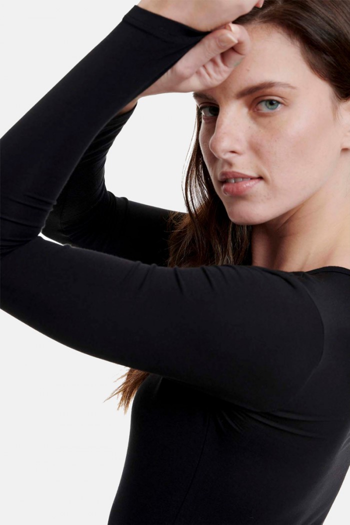 Elastic bodysuit with smile from Bamboo WALK W2224_02