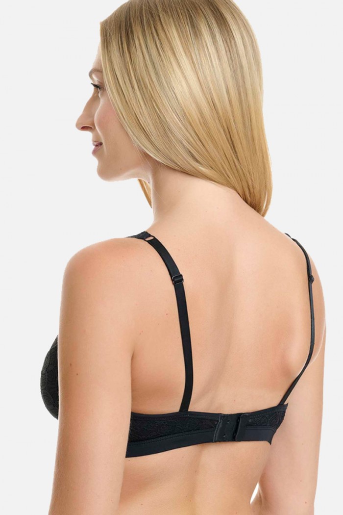 Triangle lace bra WALK BLACK W2241_02