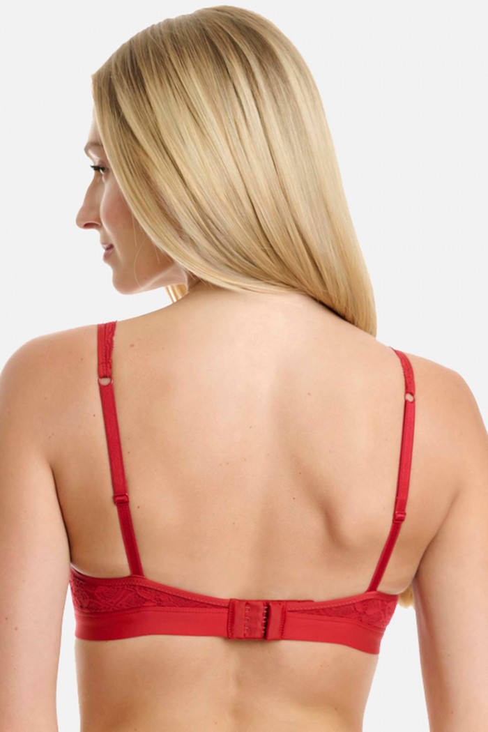Triangular lace bra WALK RED W2241_44