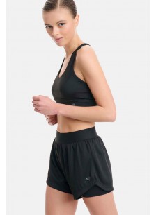 Sports shorts with inner leggings WALK 915-1 BLACK Sports shorts with inner leggings WALK 915-1 BLACK