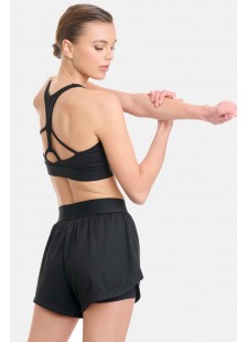 Sports shorts with inner leggings WALK 915-1 BLACK Sports shorts with inner leggings WALK 915-1 BLACK