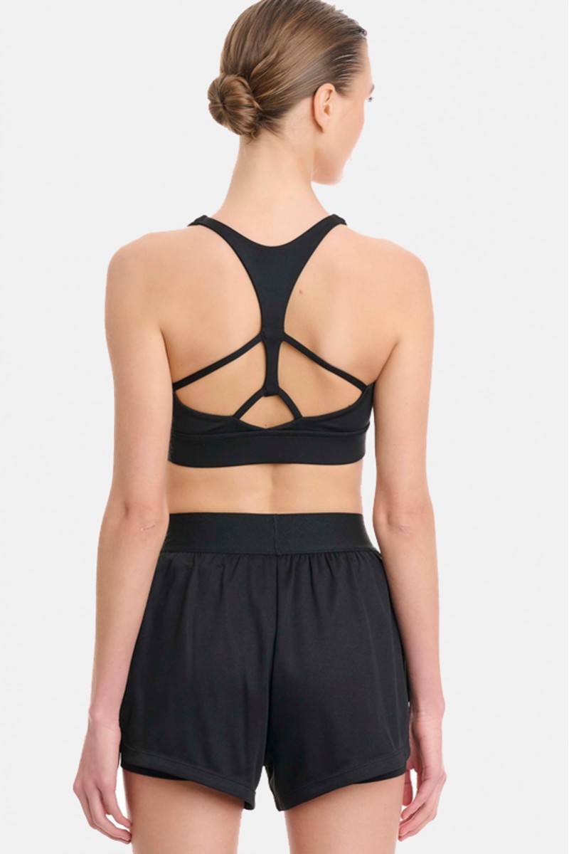 Sports shorts with inner leggings WALK 915-1 BLACK Sports shorts with inner leggings WALK 915-1 BLACK
