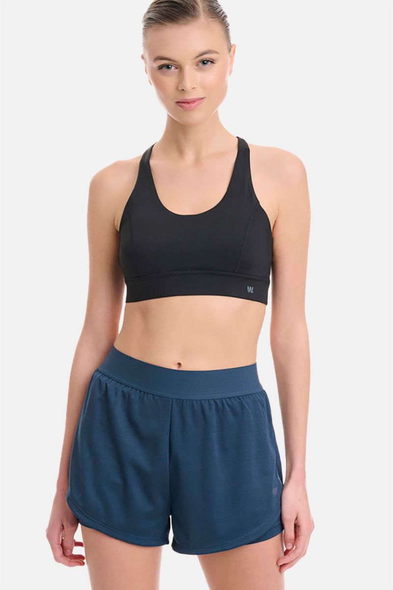 Sports shorts with inner leggings WALK 915-1 BLUE RAF Sports shorts with inner leggings WALK 915-1 BLUE RAF
