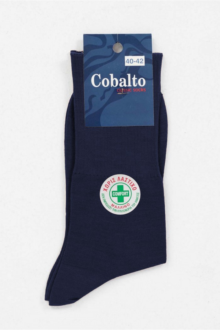 Wool socks without elastic COBALTO 5501