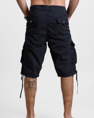 Men's Cargo Bermuda shorts X-FEEL BLUE BLACK X-2265-4