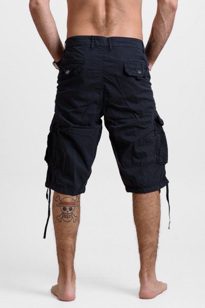 Men's Cargo Bermuda shorts X-FEEL BLUE BLACK X-2265-4
