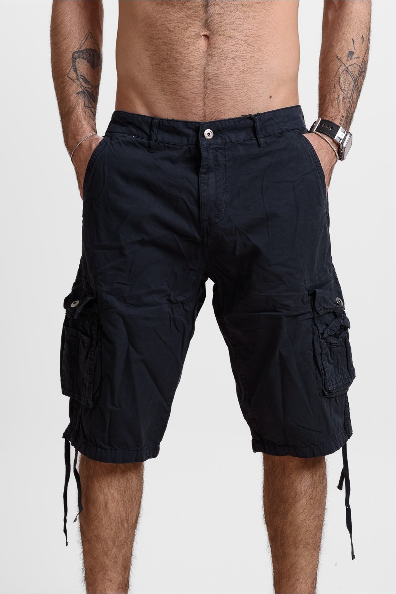 Herren Cargo-Bermuda-Shorts X-FEEL BLAU SCHWARZ X-2265-4 Herren Cargo-Bermuda-Shorts X-FEEL BLAU SCHWARZ X-2265-4
