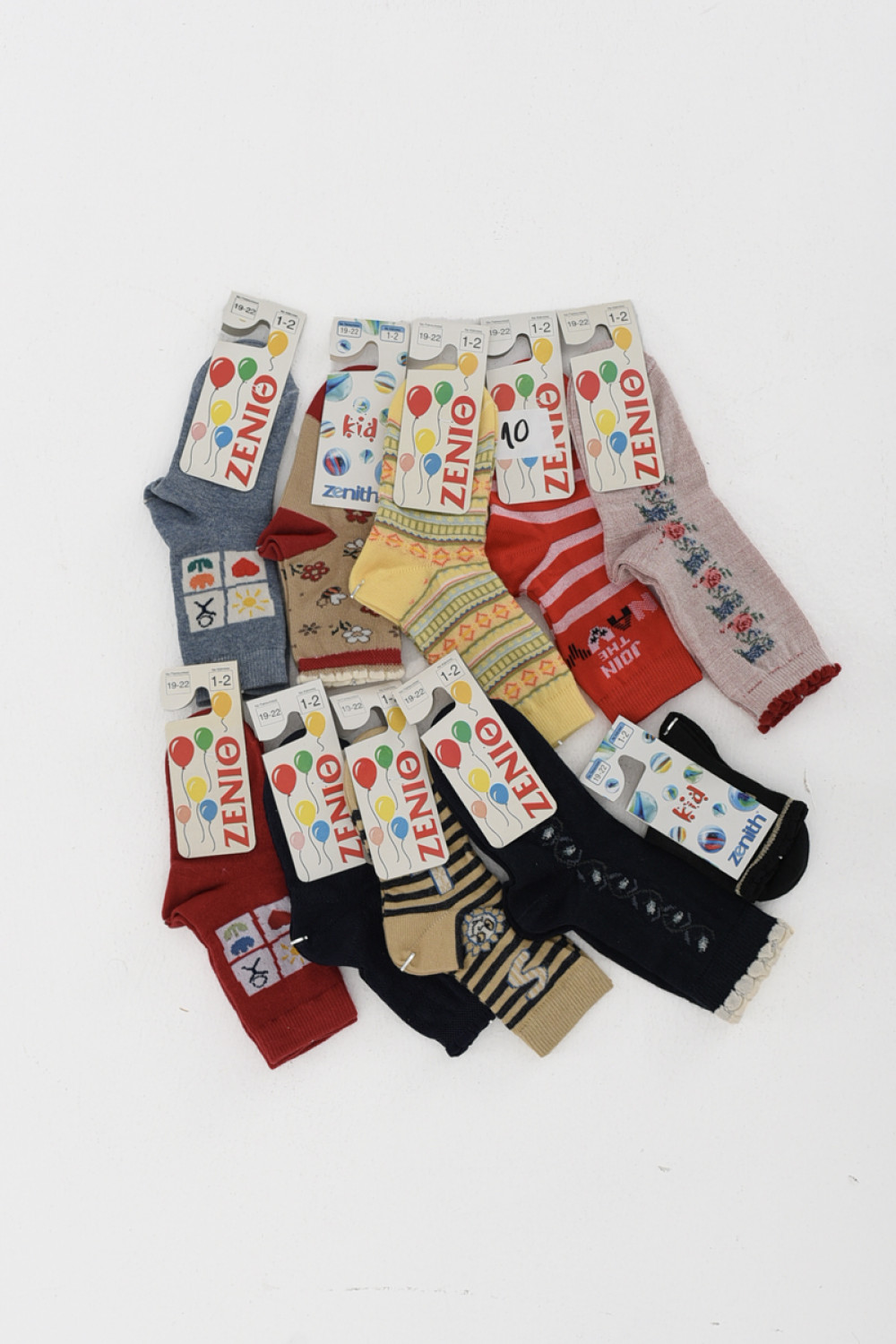 Children's socks for girl ZENITH 10 Pairs COLOR COMBO 2