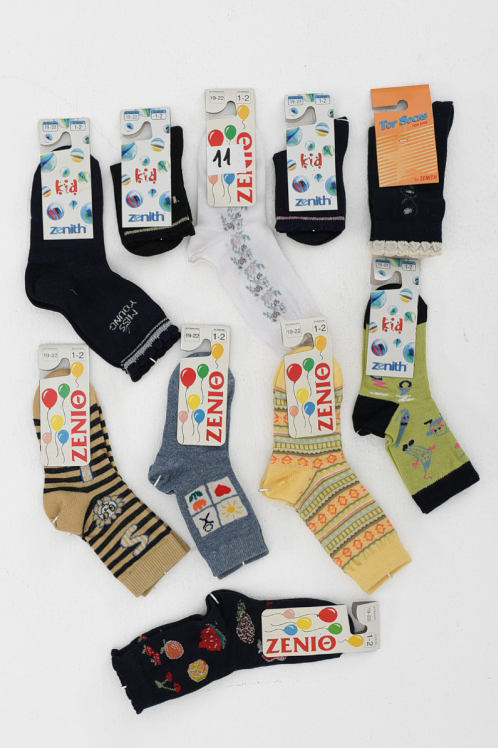 Children's socks for girl ZENITH 10 Pairs COLOR COMBO 1