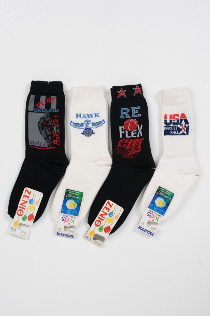 Kids Sports Socks ZENITH 4 Pack 91