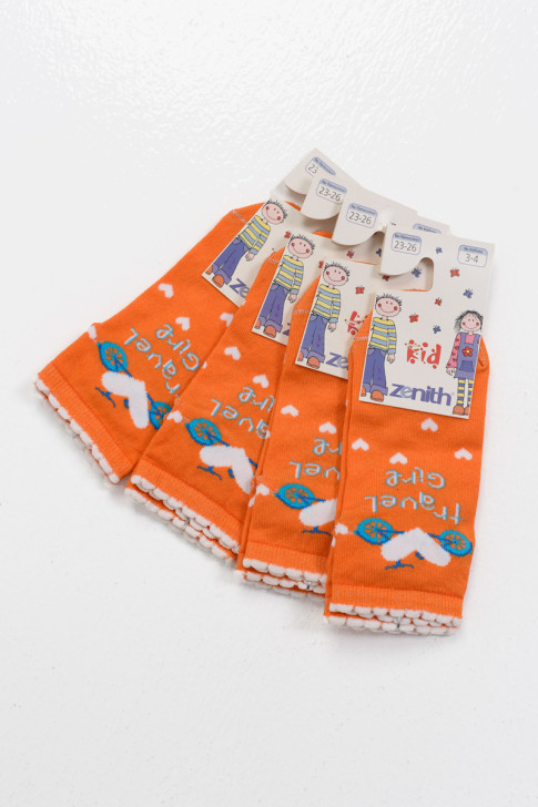 Children's socks ZENITH Orange 4 Pack Semi-fitted 8075