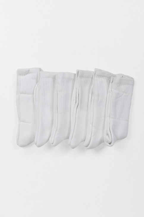 Children's sports socks SANDY 6 PACK WHITE