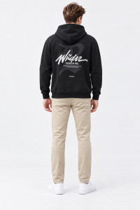 SEVENSTAR LF-231 men's half-zip hooded sweatshirt