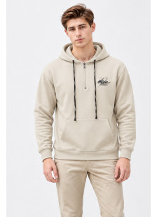 SEVENSTAR LF-231 men's half-zip hooded sweatshirt