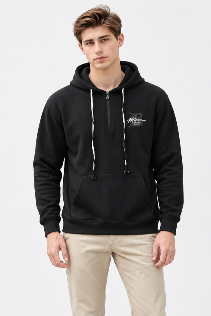 SEVENSTAR LF-231 men's half-zip hooded sweatshirt