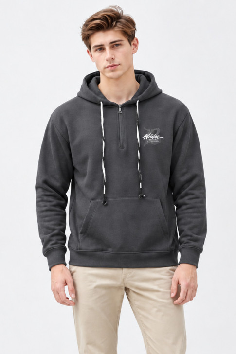 SEVENSTAR LF-231 men's half-zip hooded sweatshirt