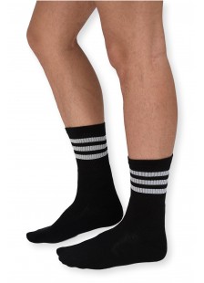 Sport Socks 3 Stripes Black n White