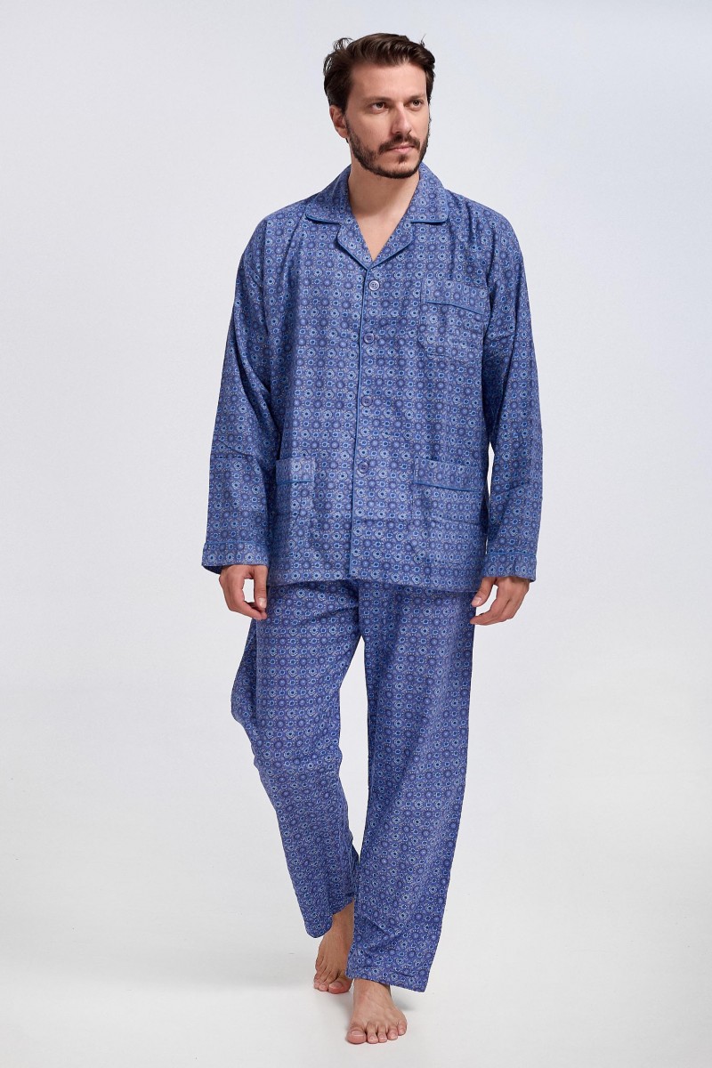 Mens Pajamas with Buttons - Winter