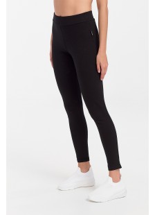 Schwarze gepolsterte ANS-Leggings mit Innenfutter