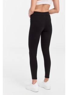 Schwarze gepolsterte ANS-Leggings mit Innenfutter