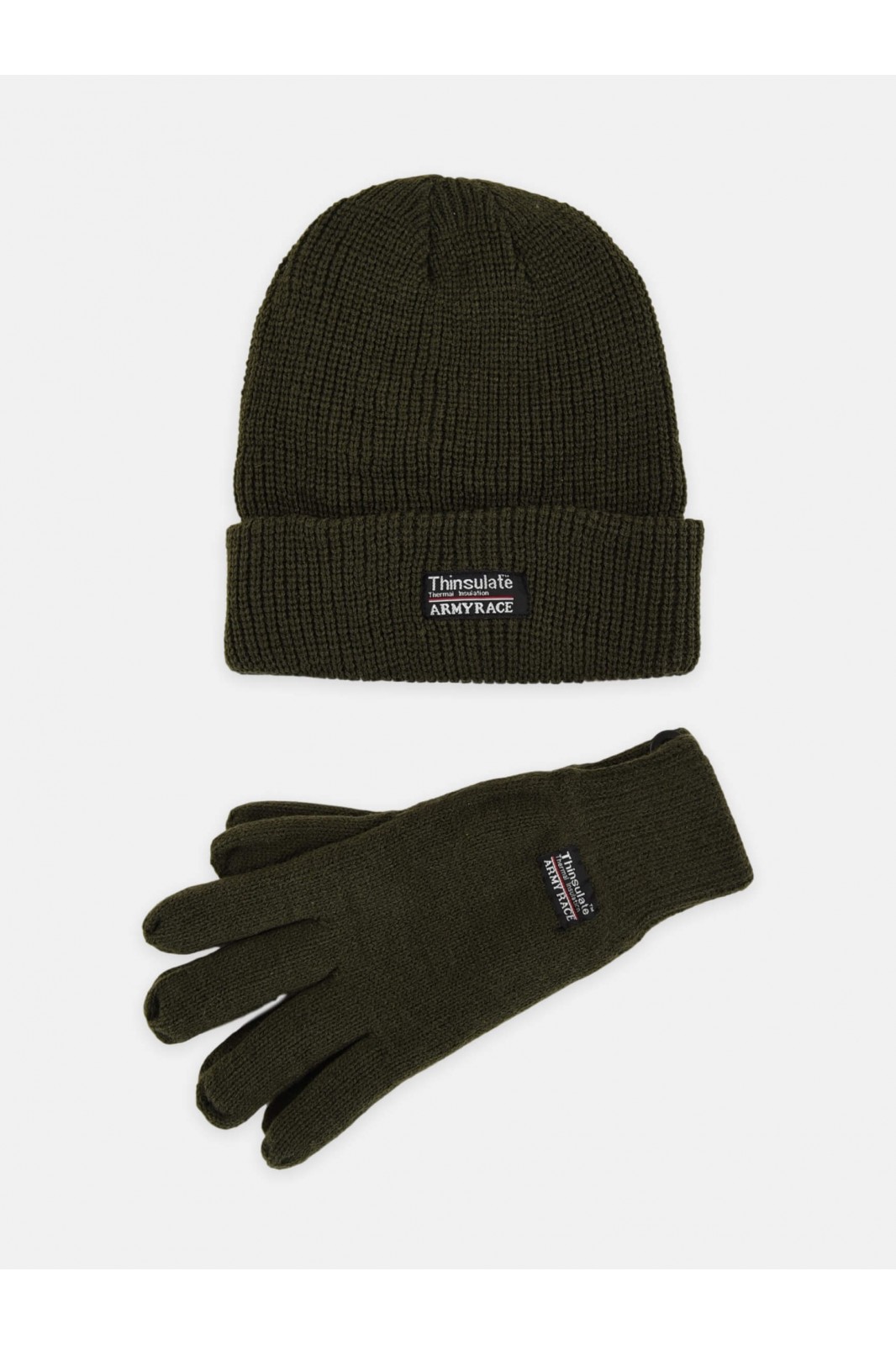 Knitted Hat and Gloves Set THINSULATE Black