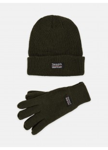 Knitted Hat and Gloves Set THINSULATE Black