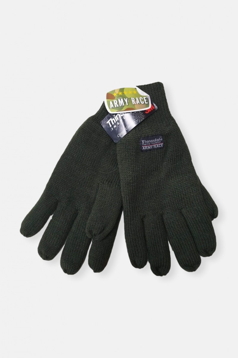 Winter Gloves ARMY RACE Khaki and Black