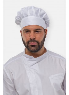  Cooking Cap in White and Black AXON RUFFLE