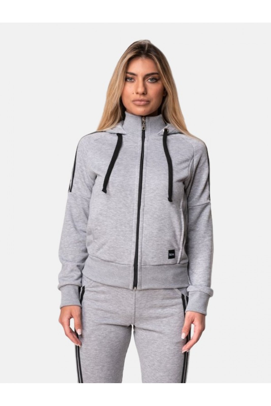 Sports jacket with stripes BODY MOVE 1171 Grey